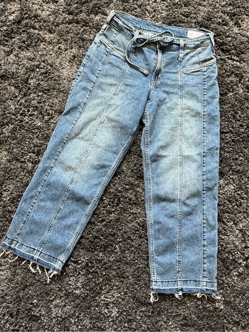 GAP Low Rise Lace-Up '90s Loose Jeans- Size 28 Short